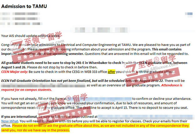 2019年德州农工大学TAMU电子工程硕士ECE录取 